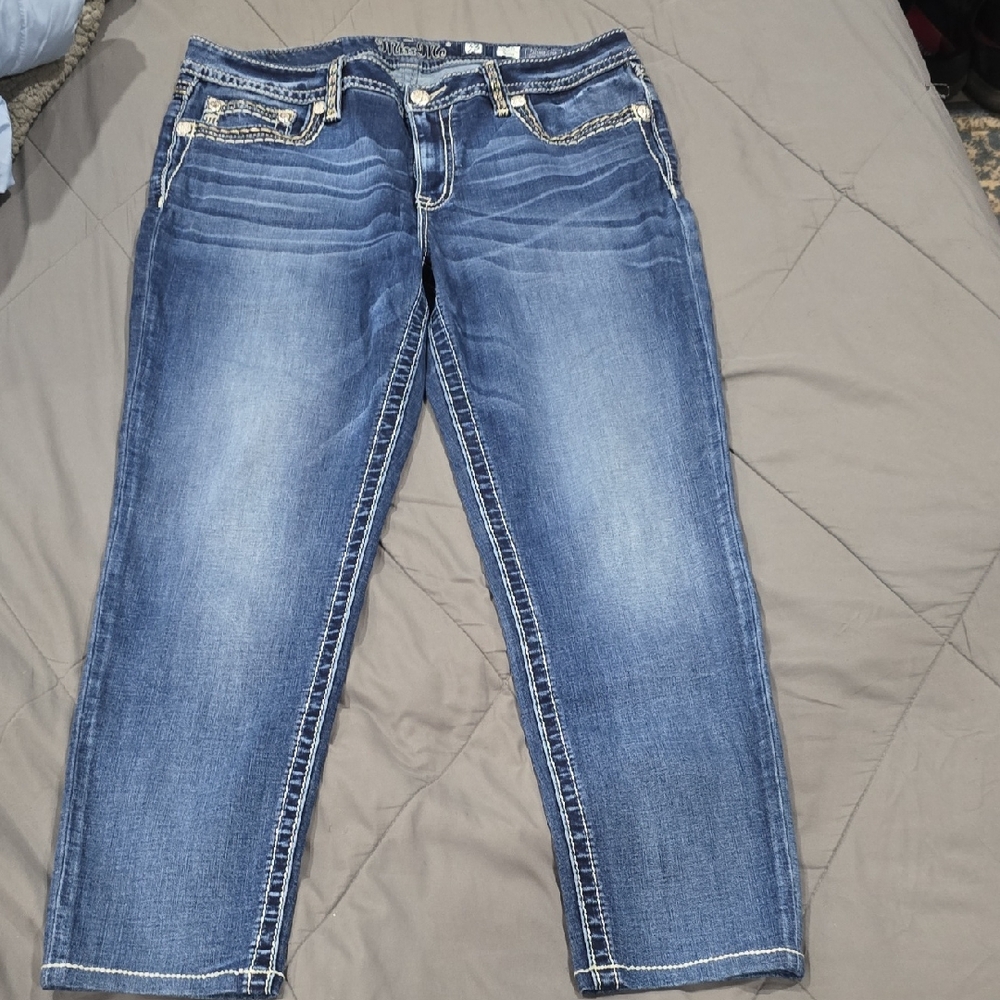 Miss Me Dark Blue Ankle Jeans